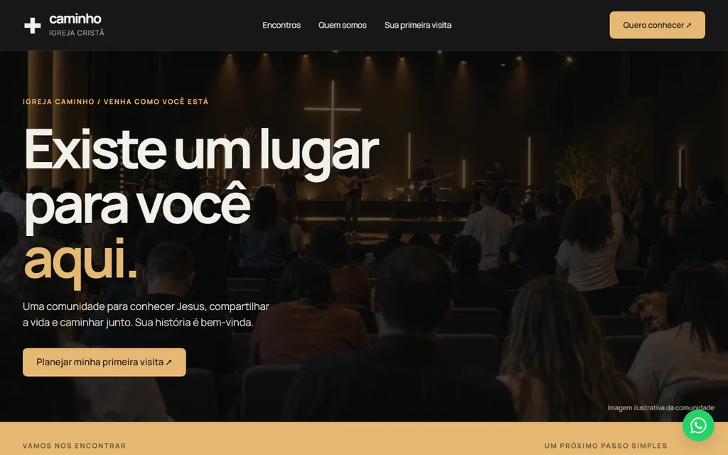 Prévia do modelo de igreja