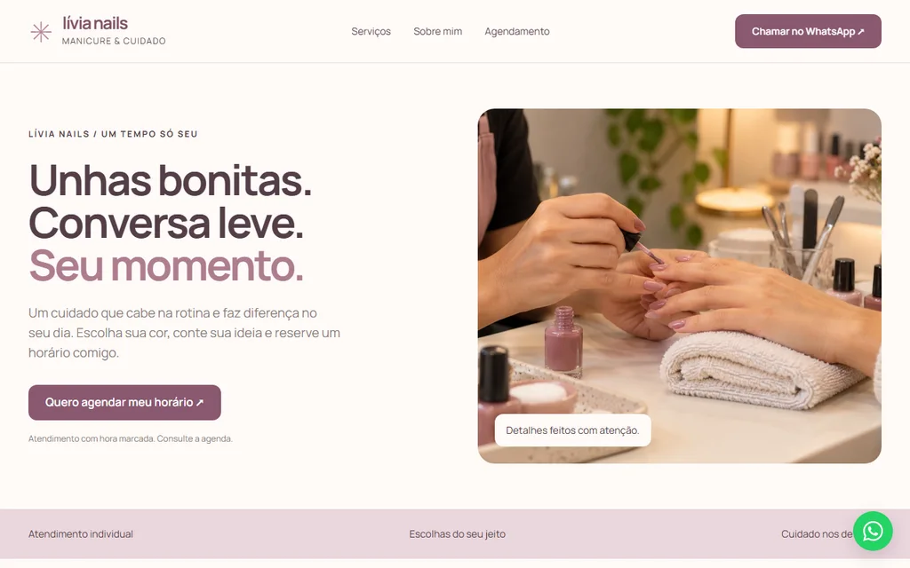 Prévia do modelo de manicure