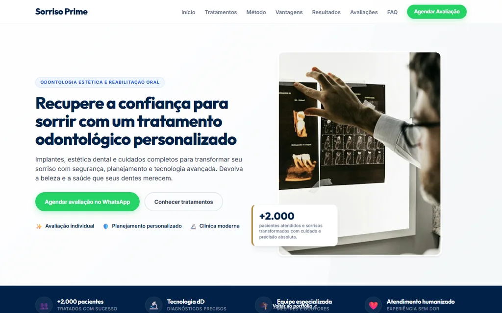Prévia do modelo de odontologia