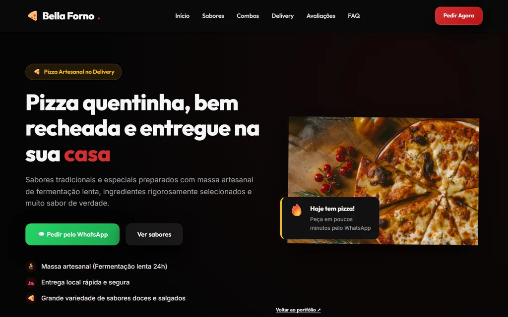 Prévia do modelo Bella Forno Pizzaria